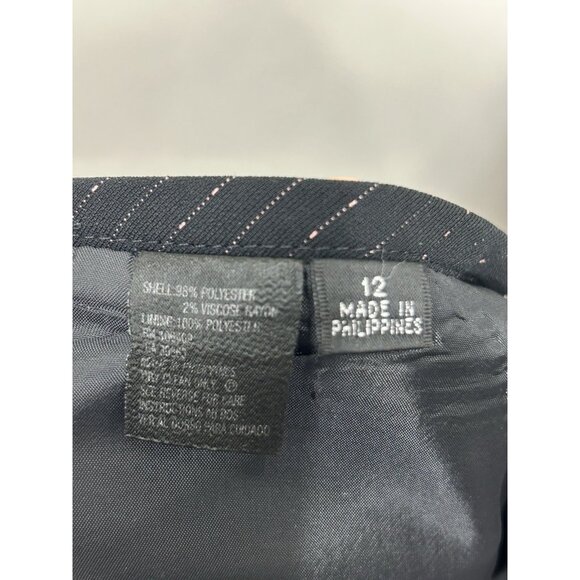 Tahari 2-piece Blazer Skirt Set Women’s 12 Black Pink Stripe Office Career - Picture 9 of 12